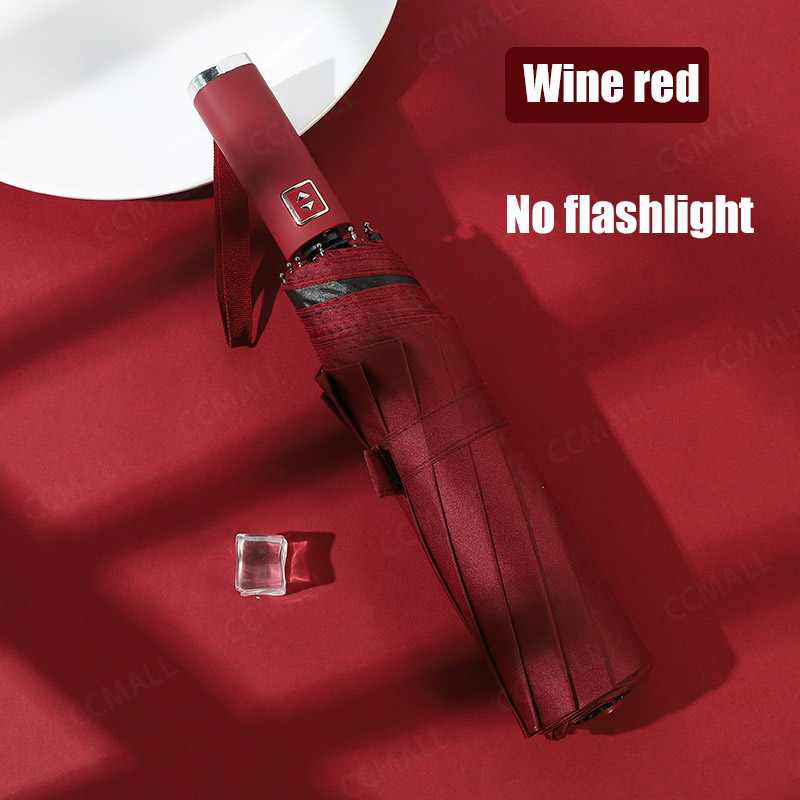 Automatic UV Fashion Foldable Umbrella With LED Flashlight Auto Open ...