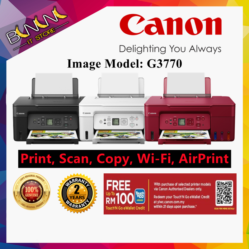 Canon 2023 New Model Canon Pixma G3770 Wireless Refillable Ink Tank Printer With Low Cost 0165