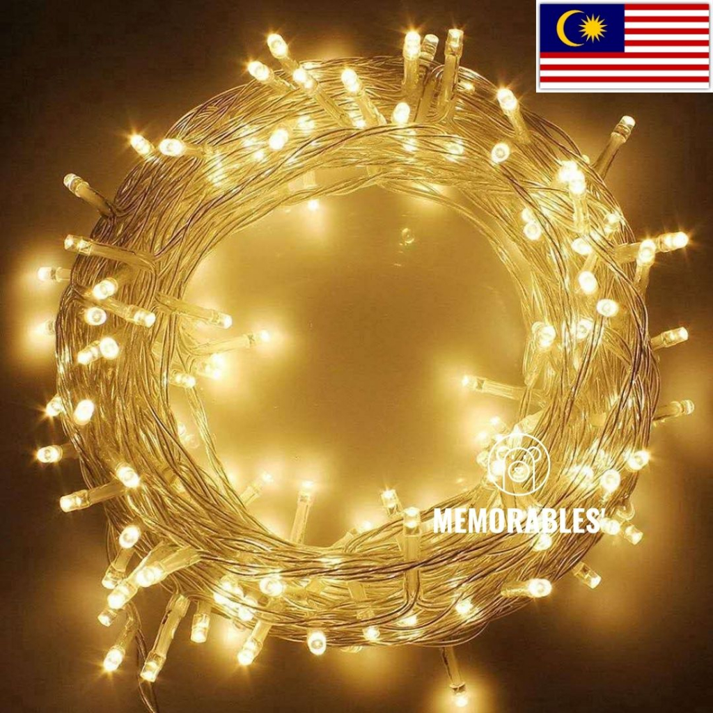 [READY STOCK] {Plug In} 10M 100LED String Fairy Lights Warm White