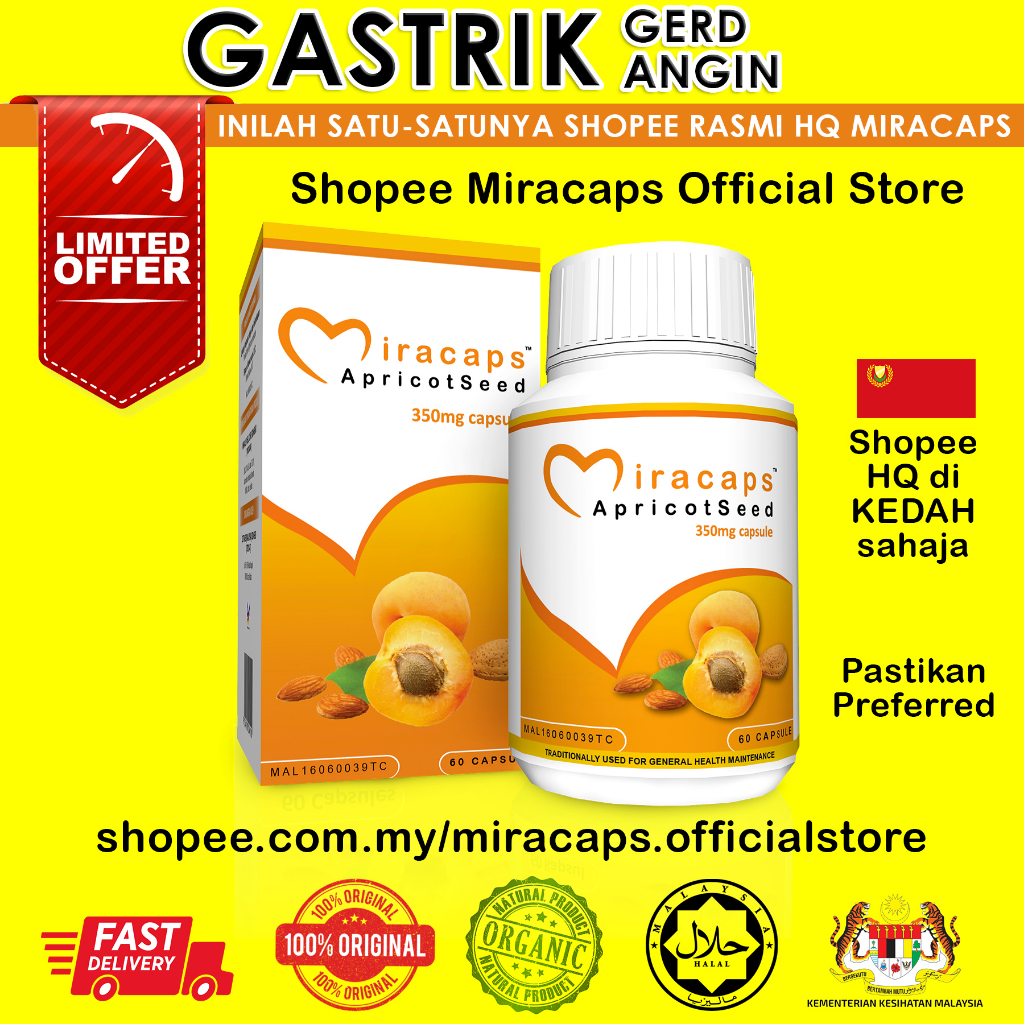 [ORIGINAL MIRACAPS OFFICIAL STORE] BANTU REDAKAN GASTRIK, GERD & ANGIN