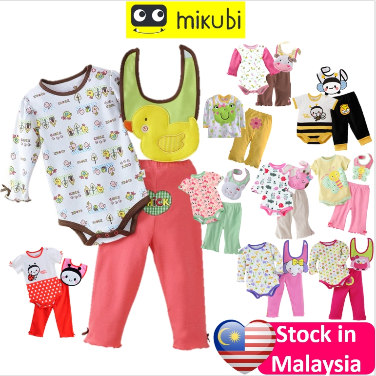 Clearance Stock Baby romper 3pcs set Rompers baby New Born Baju Baby
