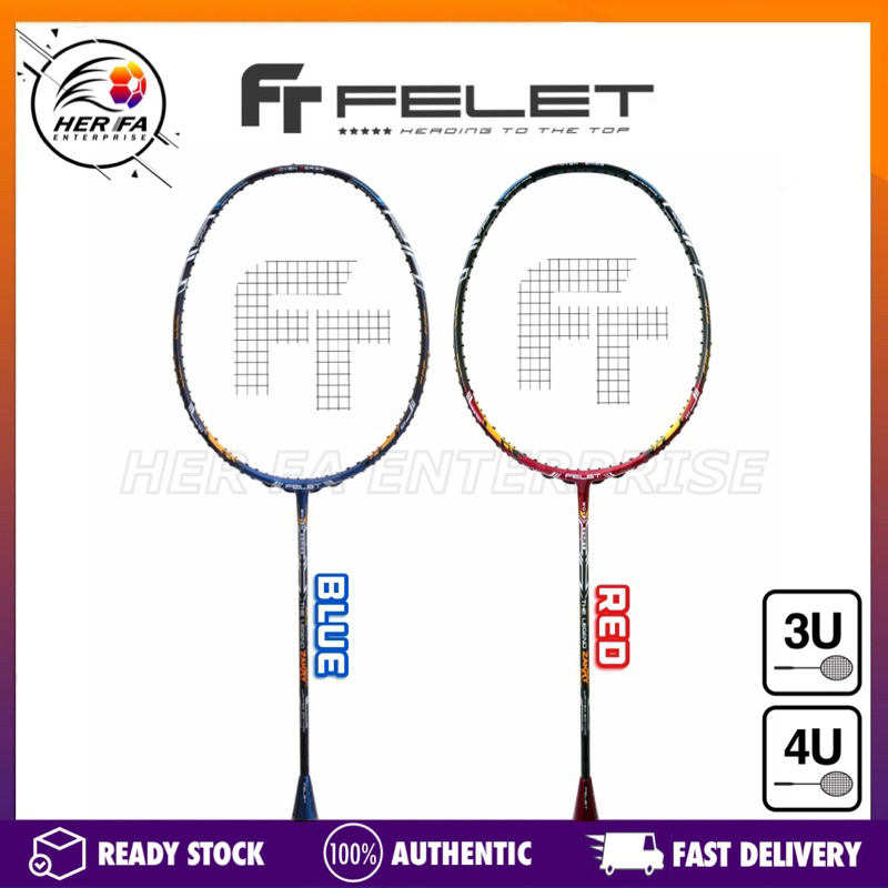 FELET The Legendary Zakry V2 3U / 4U Badminton Racquet Max Tension