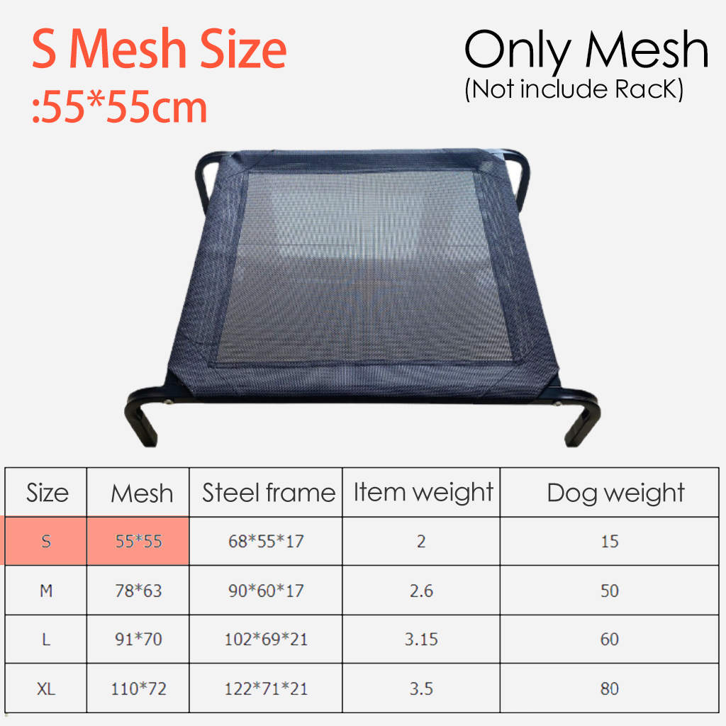 Elevated Dog Bed Dog Mesh Bed Pet Resistant Breathable Cooling Mesh