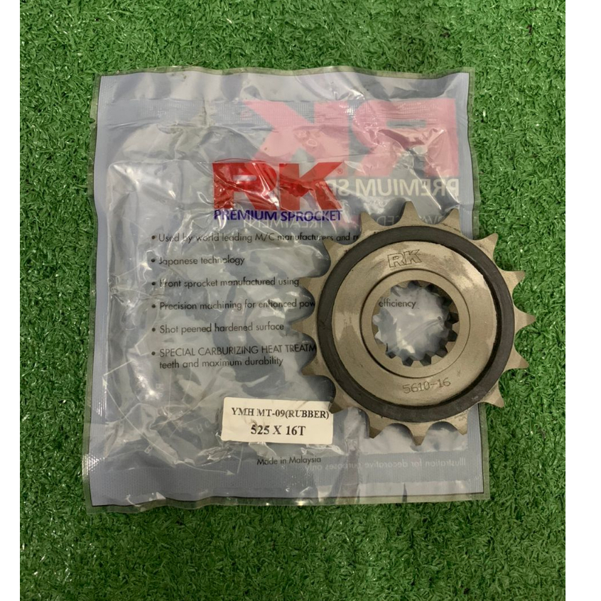 RK FRONT SPROCKET YAMAHA MT-09 525/16T (WITH RUBBER) | Shopee Malaysia