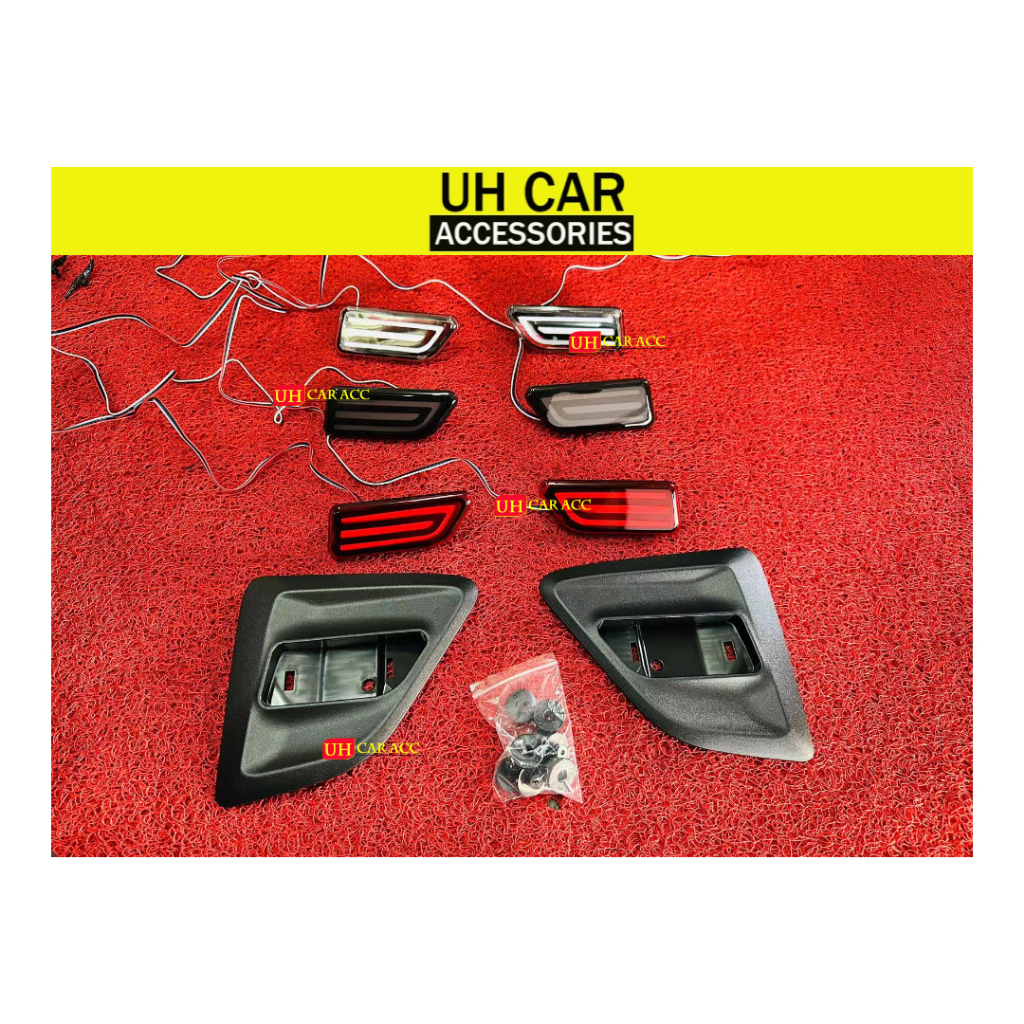 PERODUA AXIA 2019-2022 LED REAR BUMPER REFLECTOR LIGHT LAMP LIGHT DRL ...