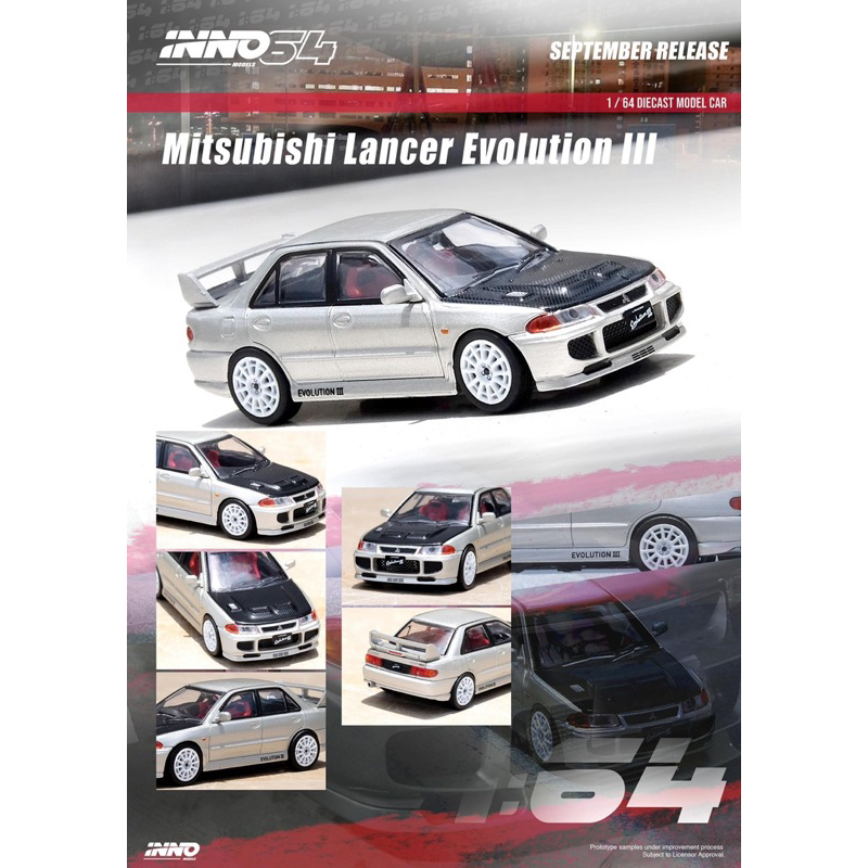 Inno Models Inno64 1/64 Mitsubishi Lancer Evolution III - Silver With ...