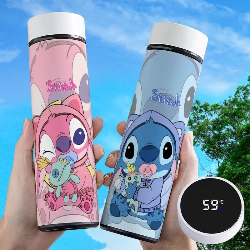 💕Stitch Smart Touch LED Display Temperature Thermos Vacuum Flask