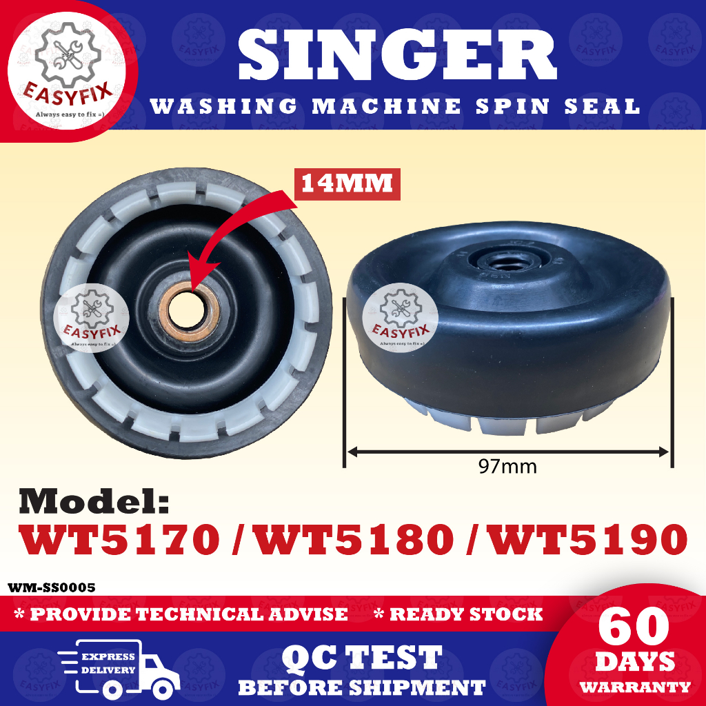 (97mm x 14mm) WT5170 / WT5180 / WT5190 SINGER SEMI-AUTO WASHING MACHINE ...