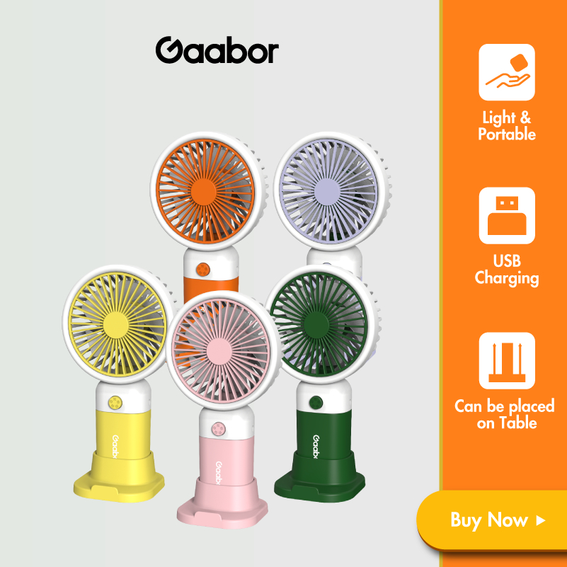Gaabor Mini Fan Portable Super Fast Charging Long Durability Cool