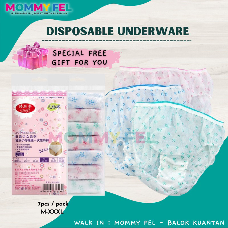 Disposable Panties Underware Seluar Dalam Pakai Buang Shopee Malaysia