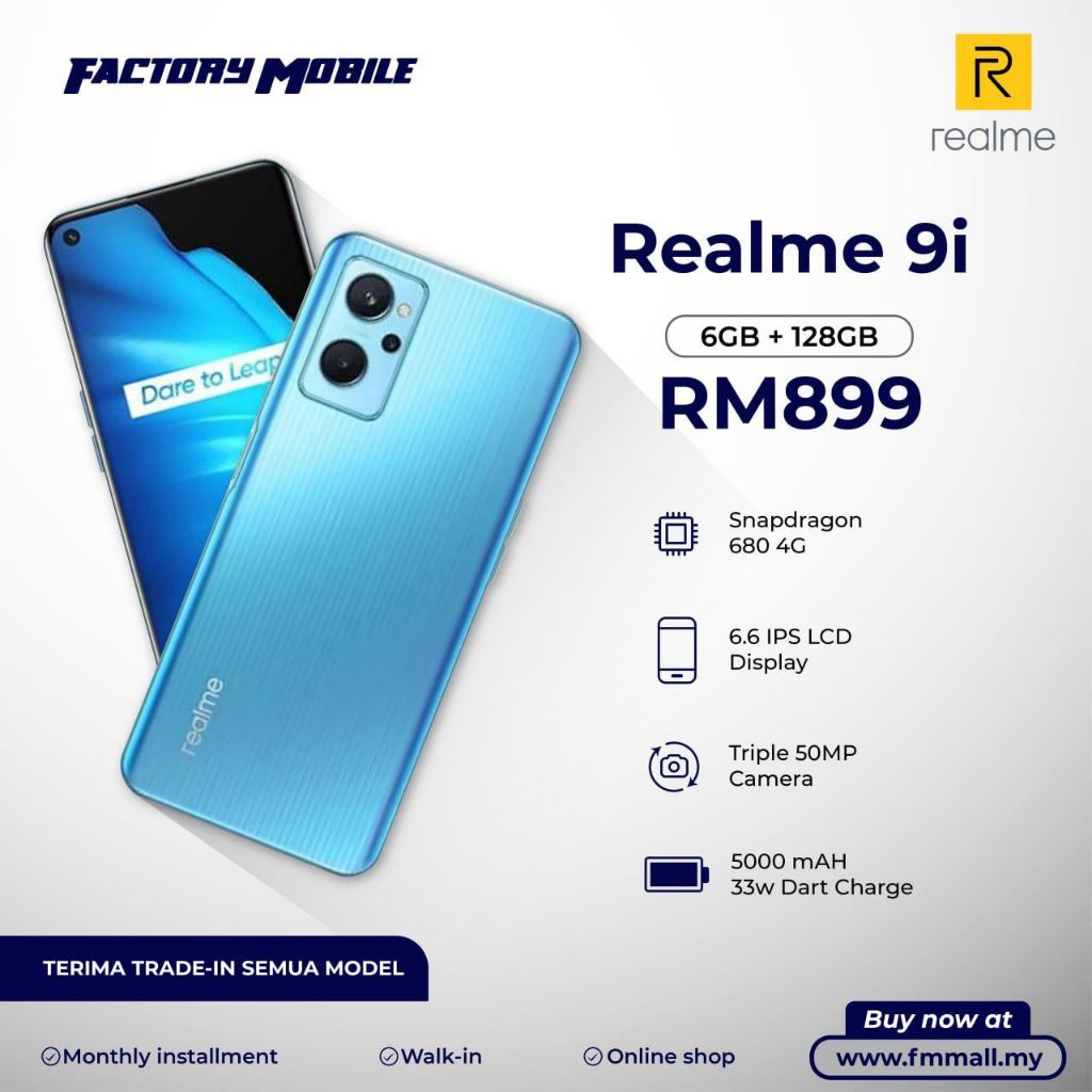 Realme 9i Smartphone - Snapdragon 680 6mn Processor Dart Charge Massive ...