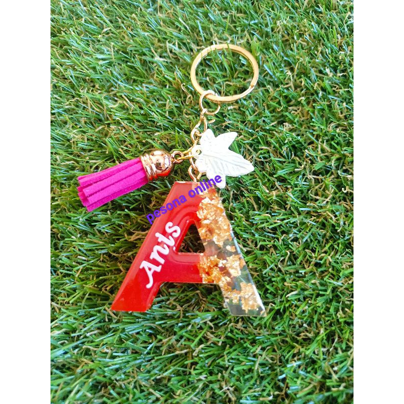 resin letter keychain custom name I Shopee Malaysia
