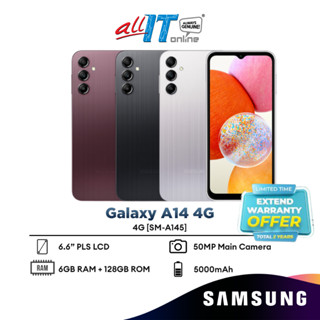 Samsung Galaxy A14 LTE (A145) 6GB RAM + 128GB ROM / Samsung Galaxy A14 5G  (A146) 6GB RAM + 128GB ROM 1 YEAR WARRANTY BY SAMSUNG MALAYSIA ELECTRONICS  (SME)