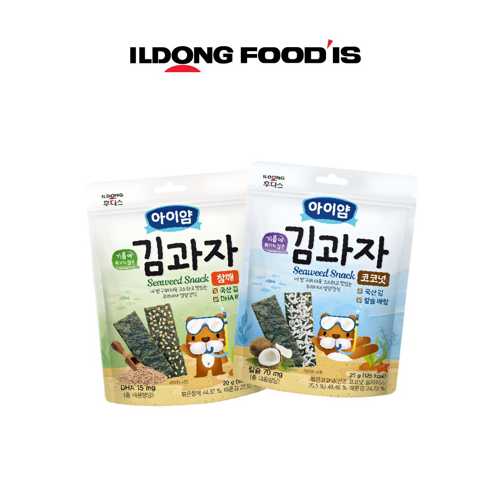ILDONG Ayiyum Korea Baby Healthy Laver Seaweed Cookie Snack 20G (2025
