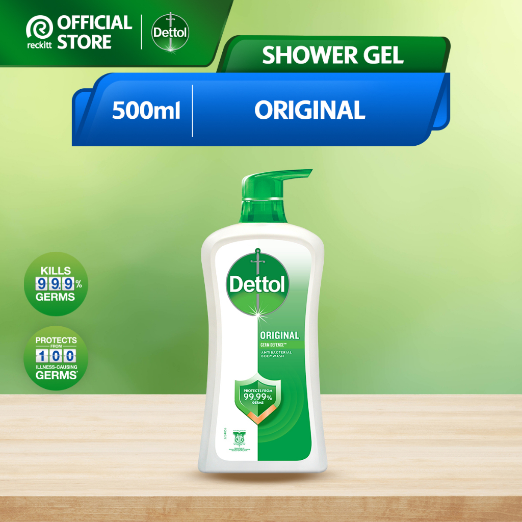 Dettol Antibacterial Shower Gel Body Wash Original (500ml) Shopee
