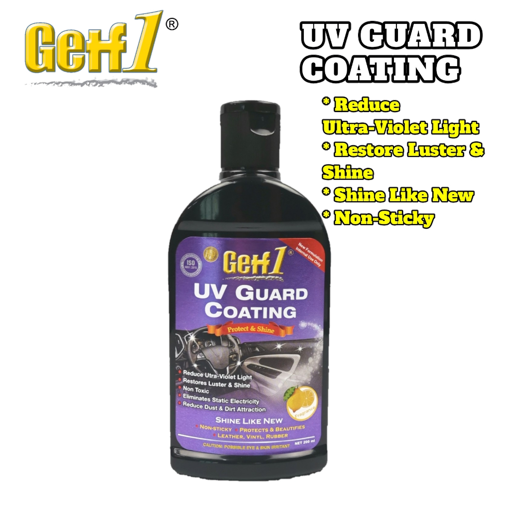 GETF1 Car Care UV Guard Coating plastic paint repair nano shine wax interior polish leather dashboard vinyl plastik oil