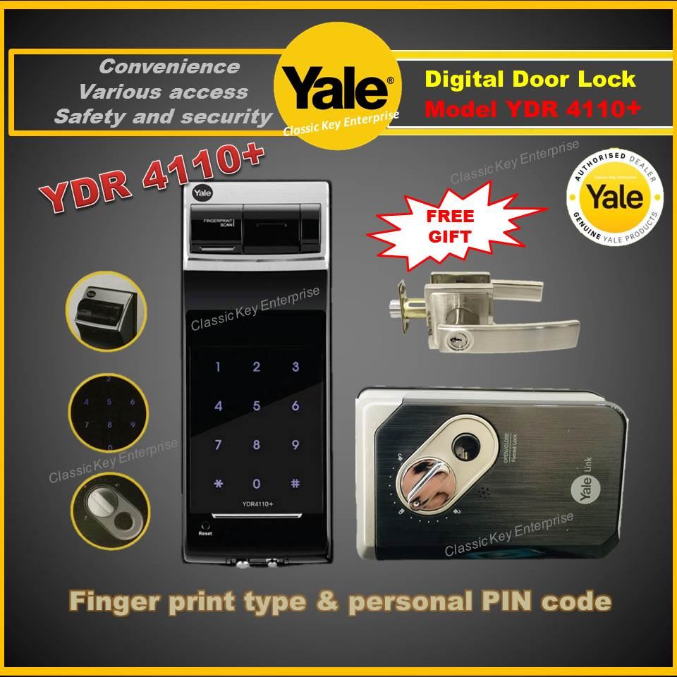 Yale YDR4110+ Fingerprint Smart Lock RIM ( FREE INSTALLATION ) selected