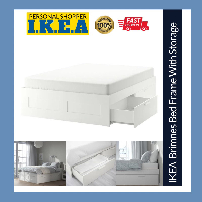 [INSTALLATION SERVICE AVAILABLE] IKEA Brimnes Bed Frame With Storage