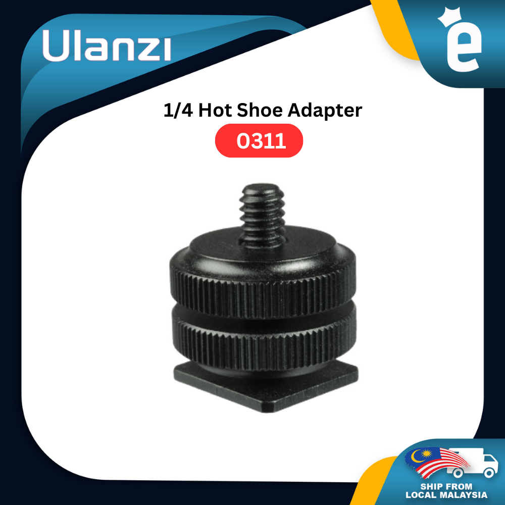 JJC Hot Shoe To 1/4" Adapter For Zoom Recorders (H4n, H2n, Q2HD) - Replace Zoom HS1