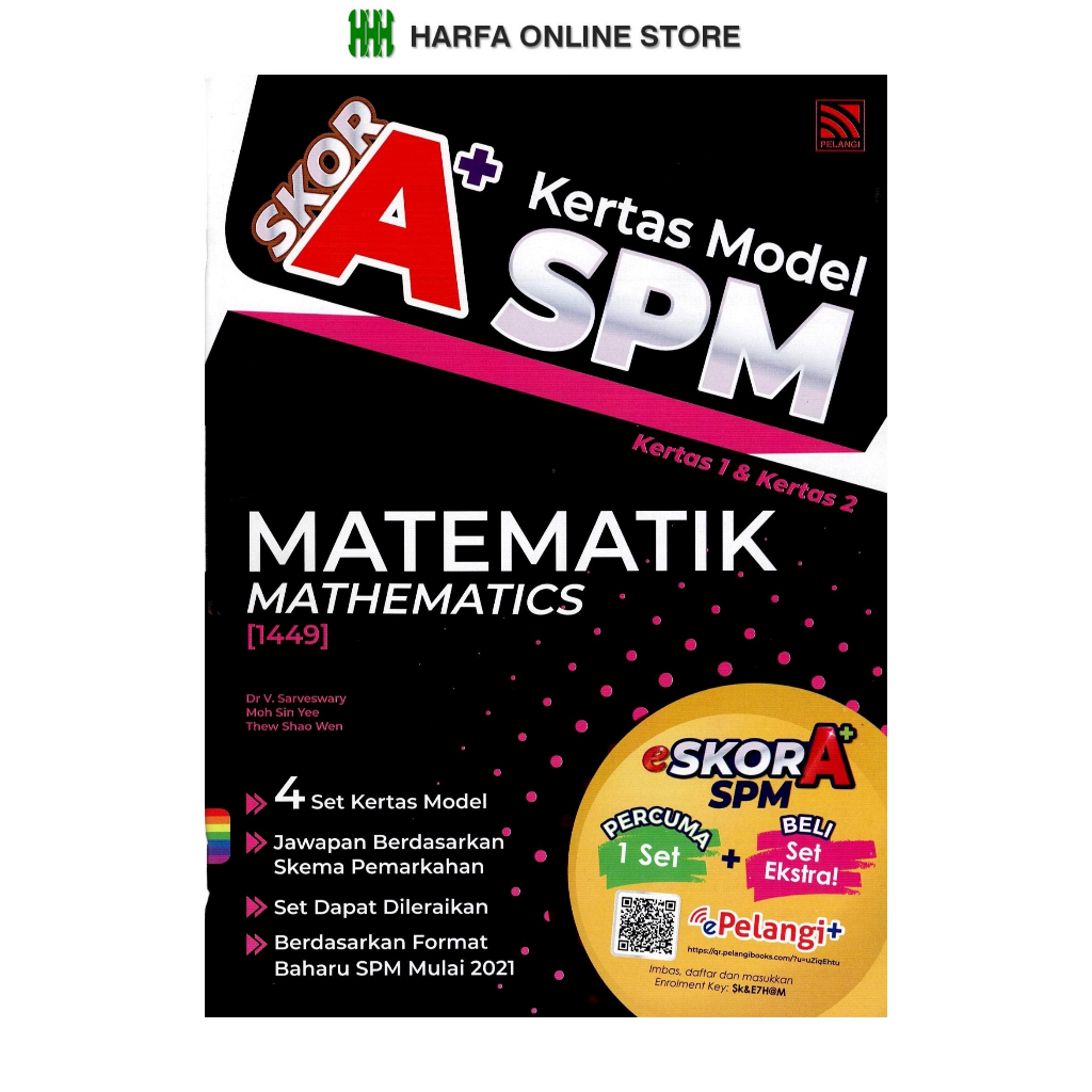 Buku Latihan Skor A+ Kertas Model SPM Matematik & Mathematics Kertas 1 ...