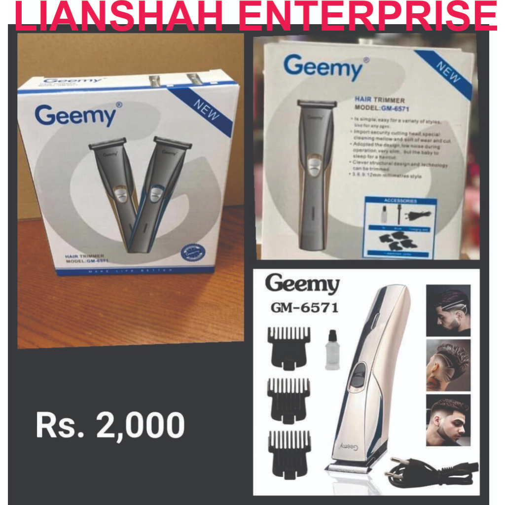 GEEMY HAIR TRIMMER MODLE GM-6571 HAIR STYLE MACHINE | Shopee Malaysia