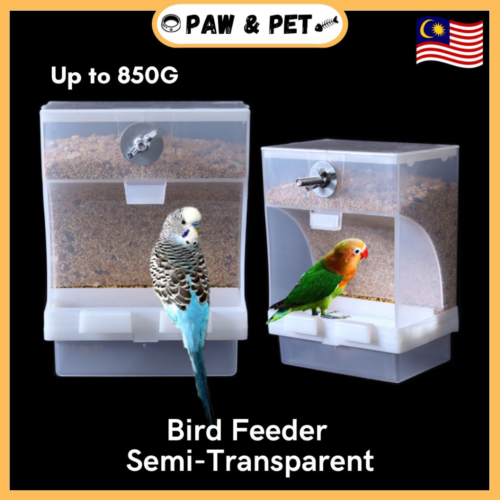 Visual Reference: Bird Feeder Poultry Automatic Acrylic Hanging Prevention Splash Parrot Food