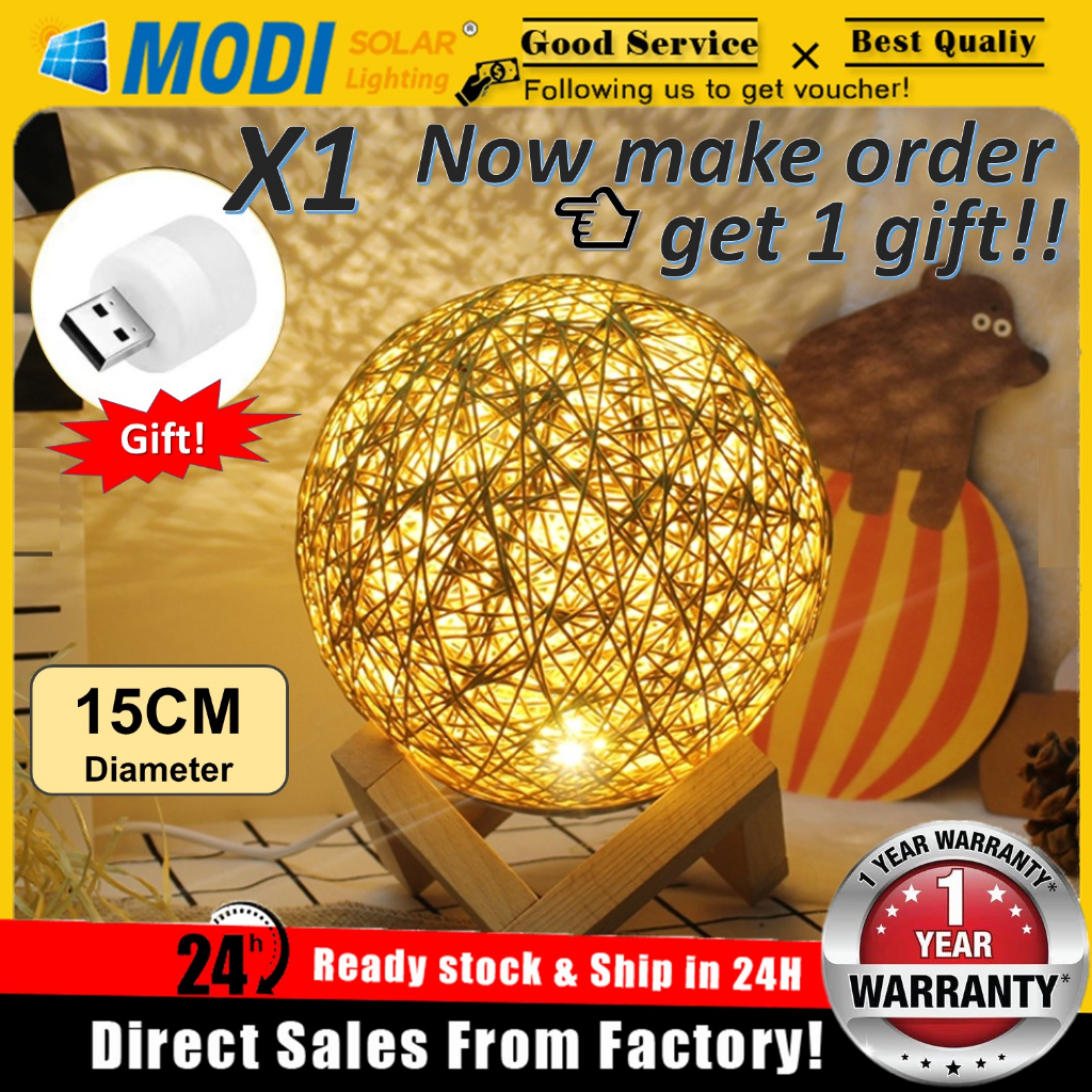 MODI 3D Table Lamp Room Decoration Light 15CM LED Warm Table Light