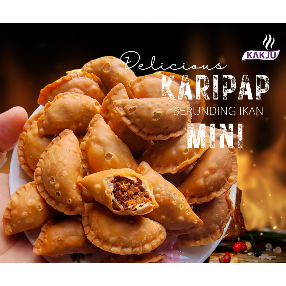 Karipap Mini Serunding Ikan Kakju 200 Gram Ready Stok Terengganu