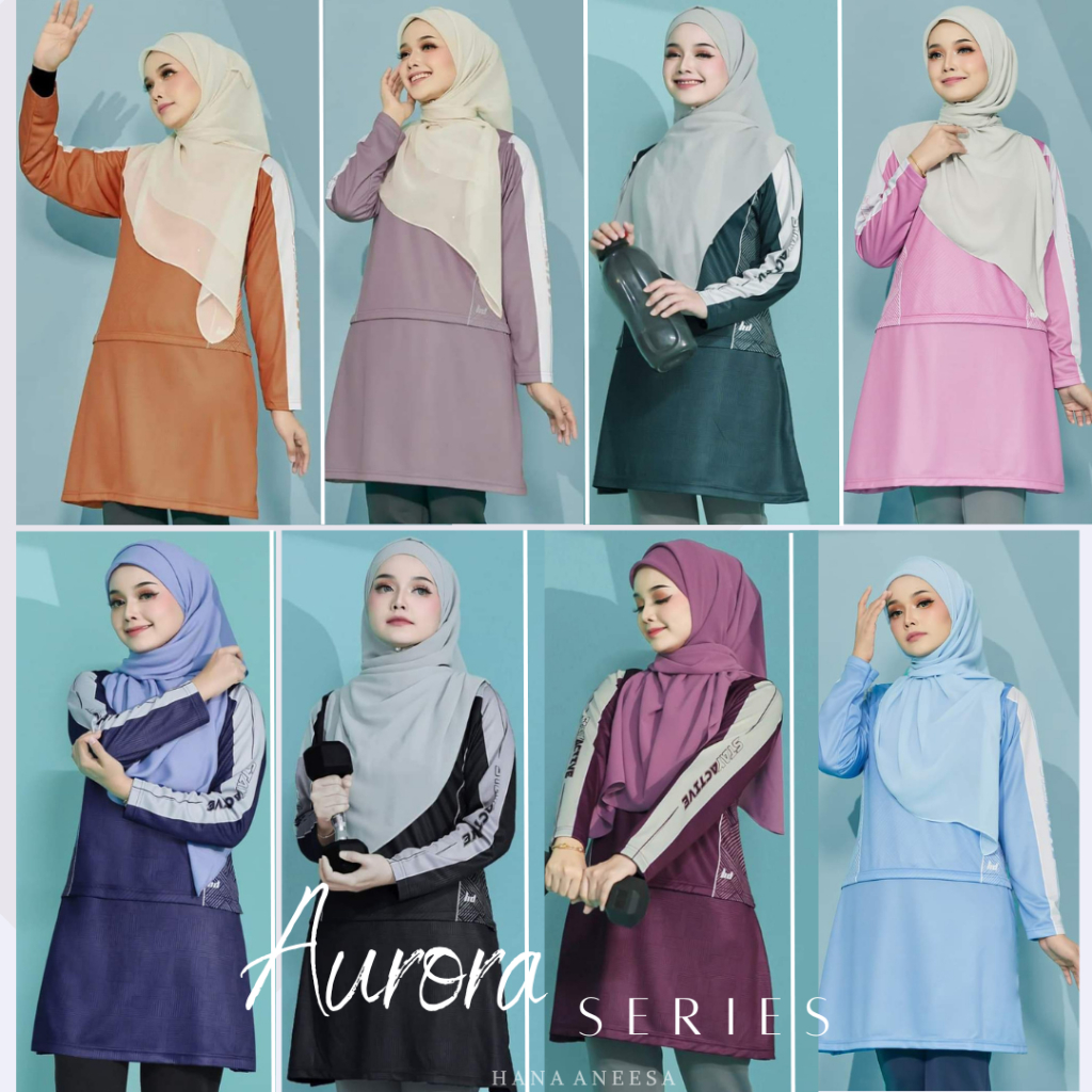 𝗥𝗘𝗔𝗗𝗬𝗦𝗧𝗢𝗖𝗞 Tshirt Jersey Muslimah Aurora Series By Hd Jersey