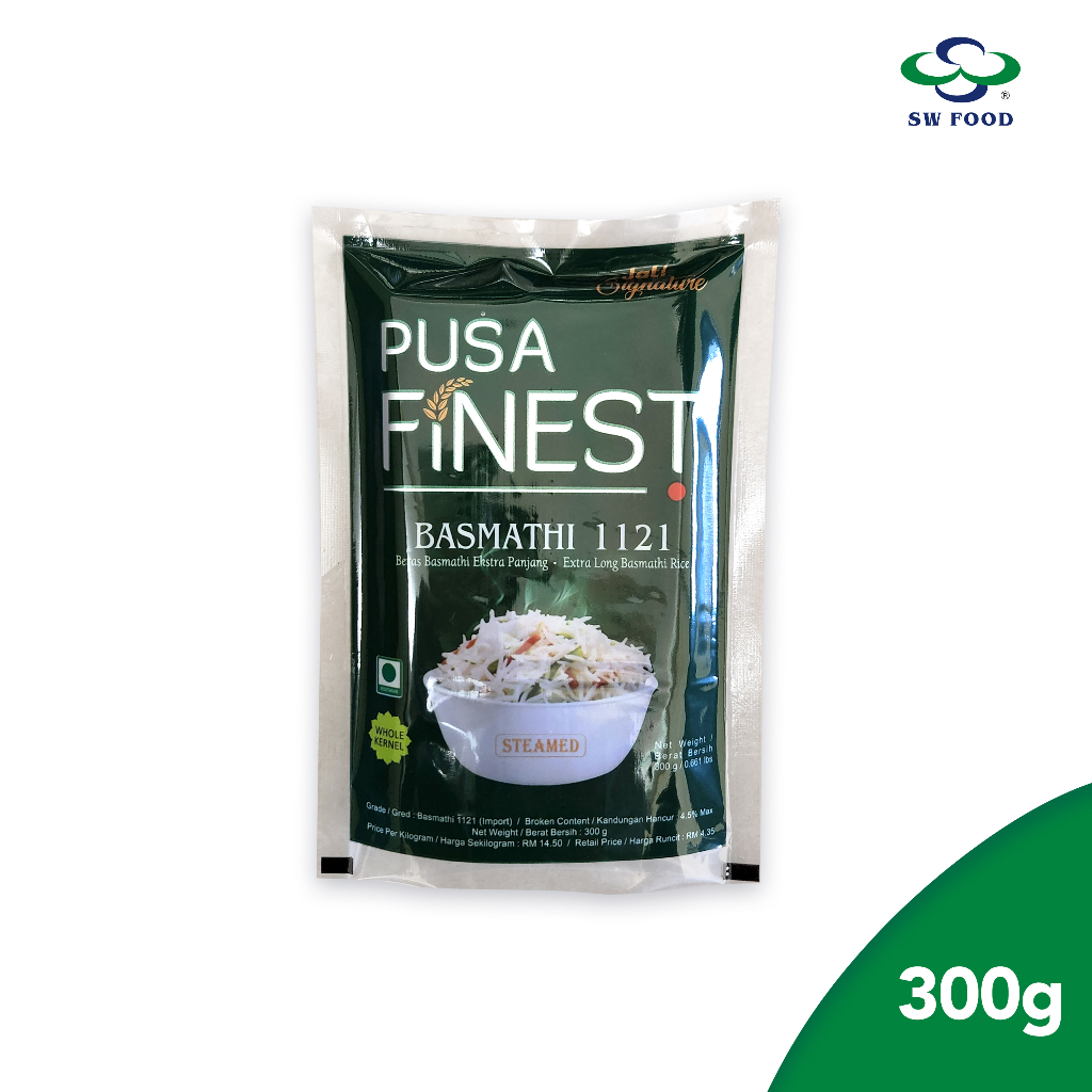 Jati Signature Pusa Finest Basmathi 1121 300g [NOT FOR SALE] Shopee