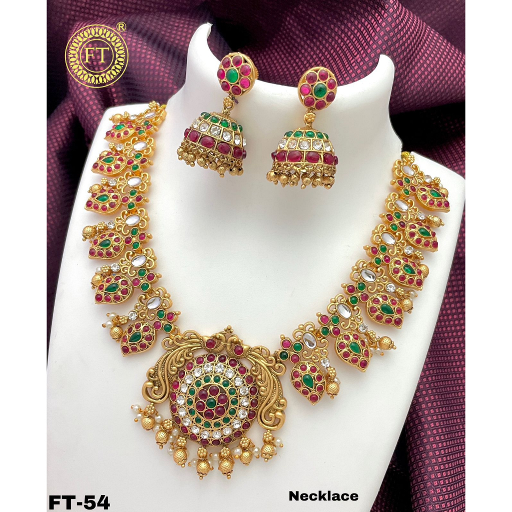 READY STOCK MATT FINISH PREMIUM QUALITY NECKLACE SET Shopee Malaysia