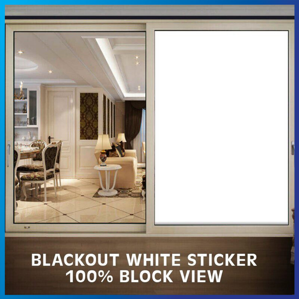 ZALALO Tinted Rumah Anti UV Fully Privacy Black Film Window Tint Anti