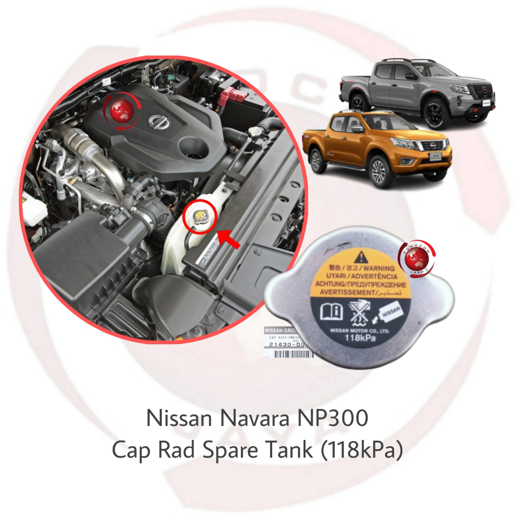 Nissan Radiator Spare Tank Cap (Steel)(118kPa) Navara NP300 D23T D23T ...