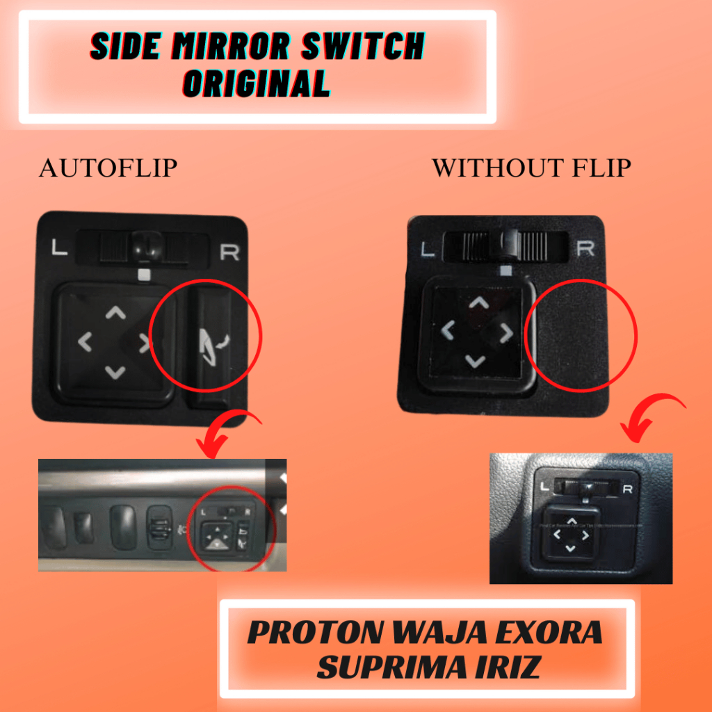 PW951217 PROTON ORIGINAL SIDE MIRROR SWITCH PROTON EXORA PREVE SUPRIMA