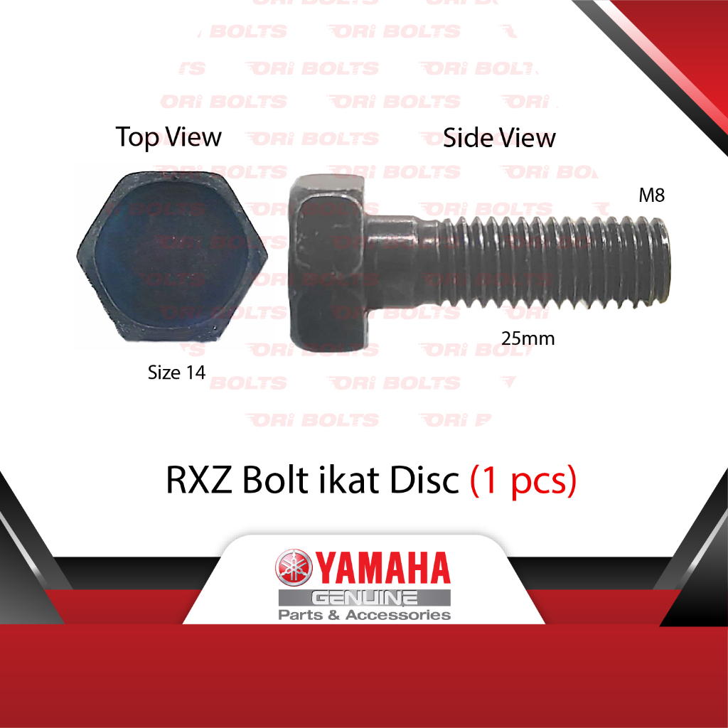 Yamaha Original RXZ (2502) Milli Cata Catalyzer Bolt ikat Brake Disc ...