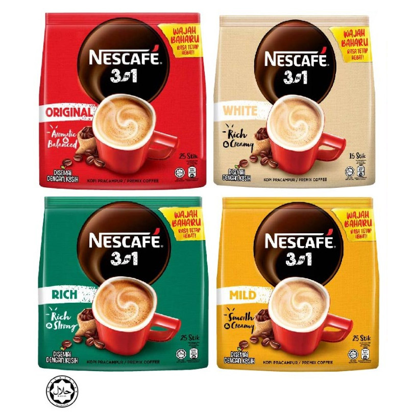 NESCAFE 3 in 1 Aromatic & Balanced Original Instant Coffee 30 sticks (1  pack)