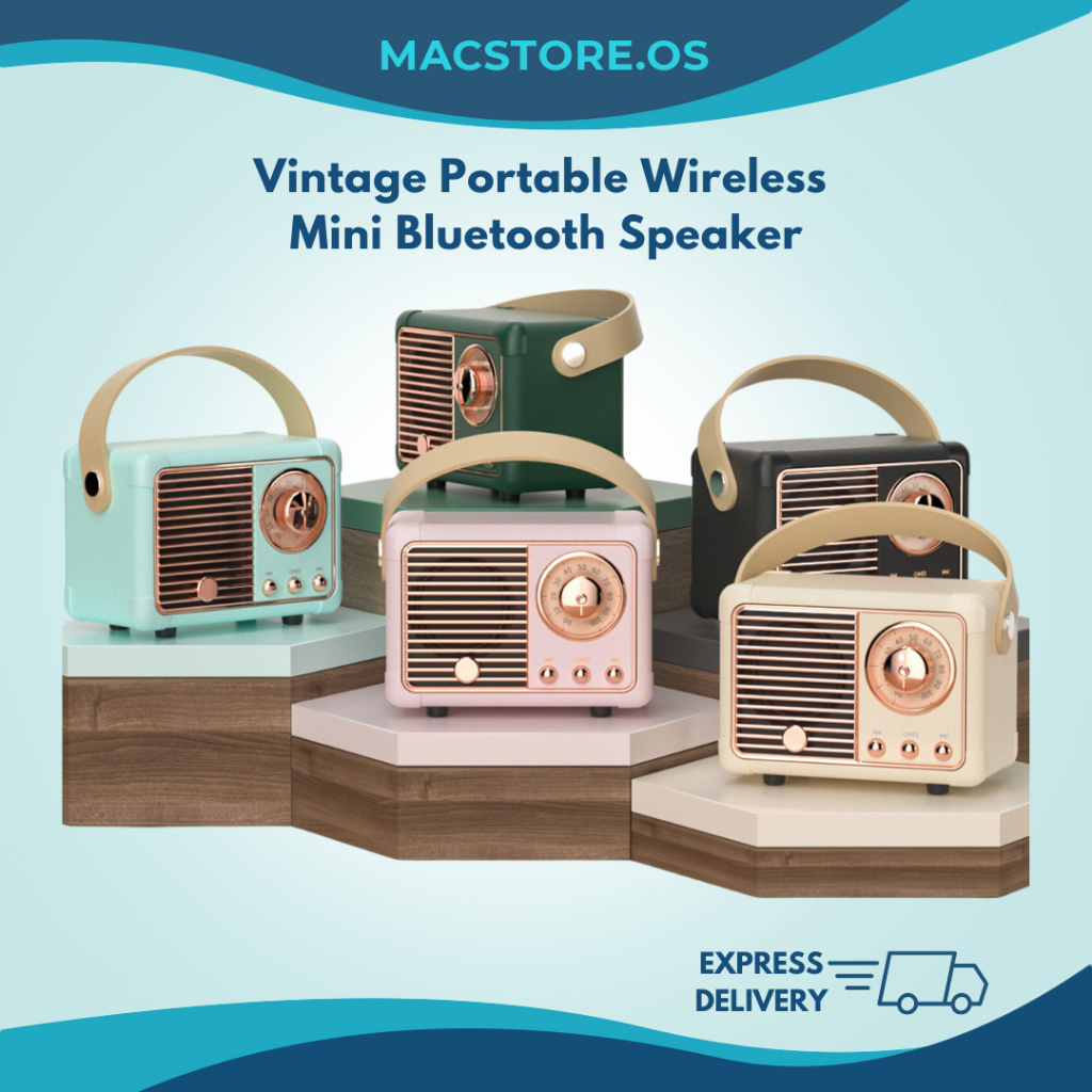 Vintage Portable Wireless Mini Bluetooth Speaker Radio Speaker | Shopee ...