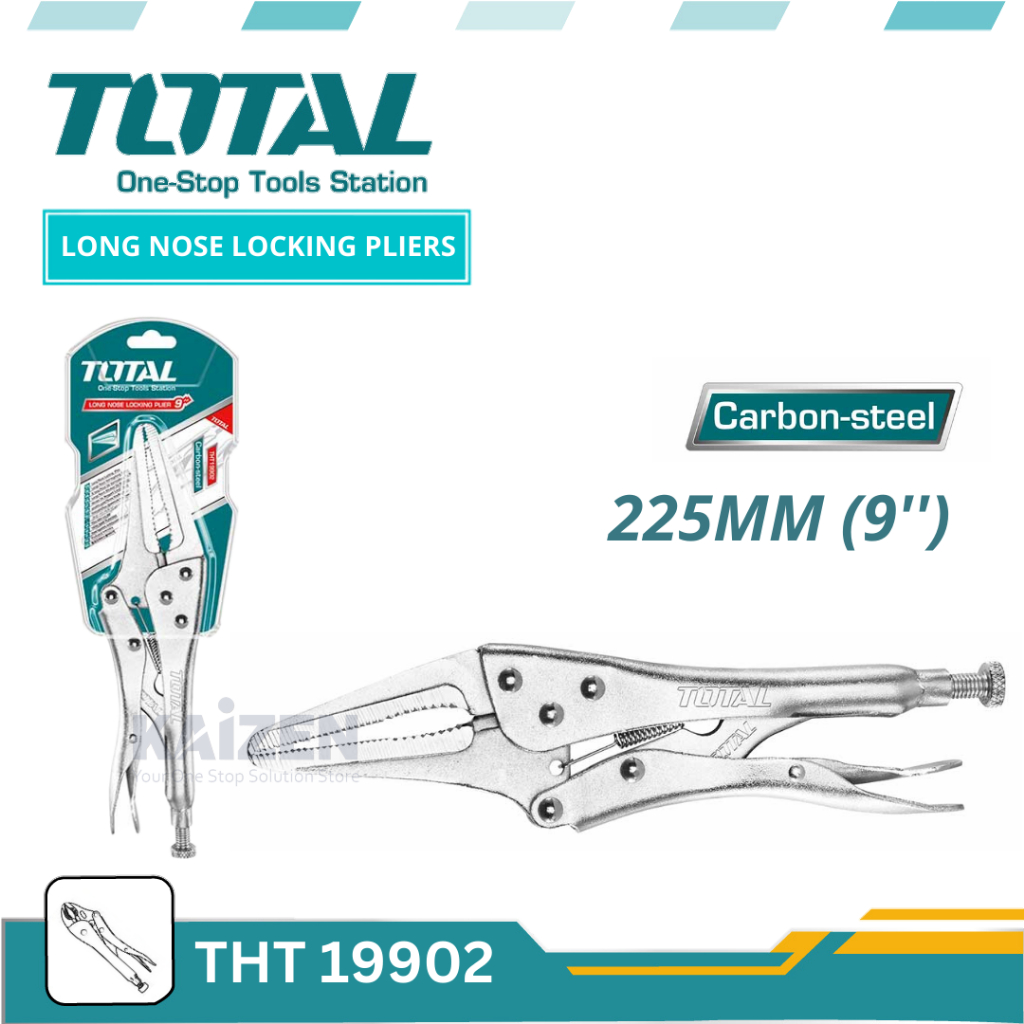 TOTAL THT19902 Long Nose Locking Pliers 9