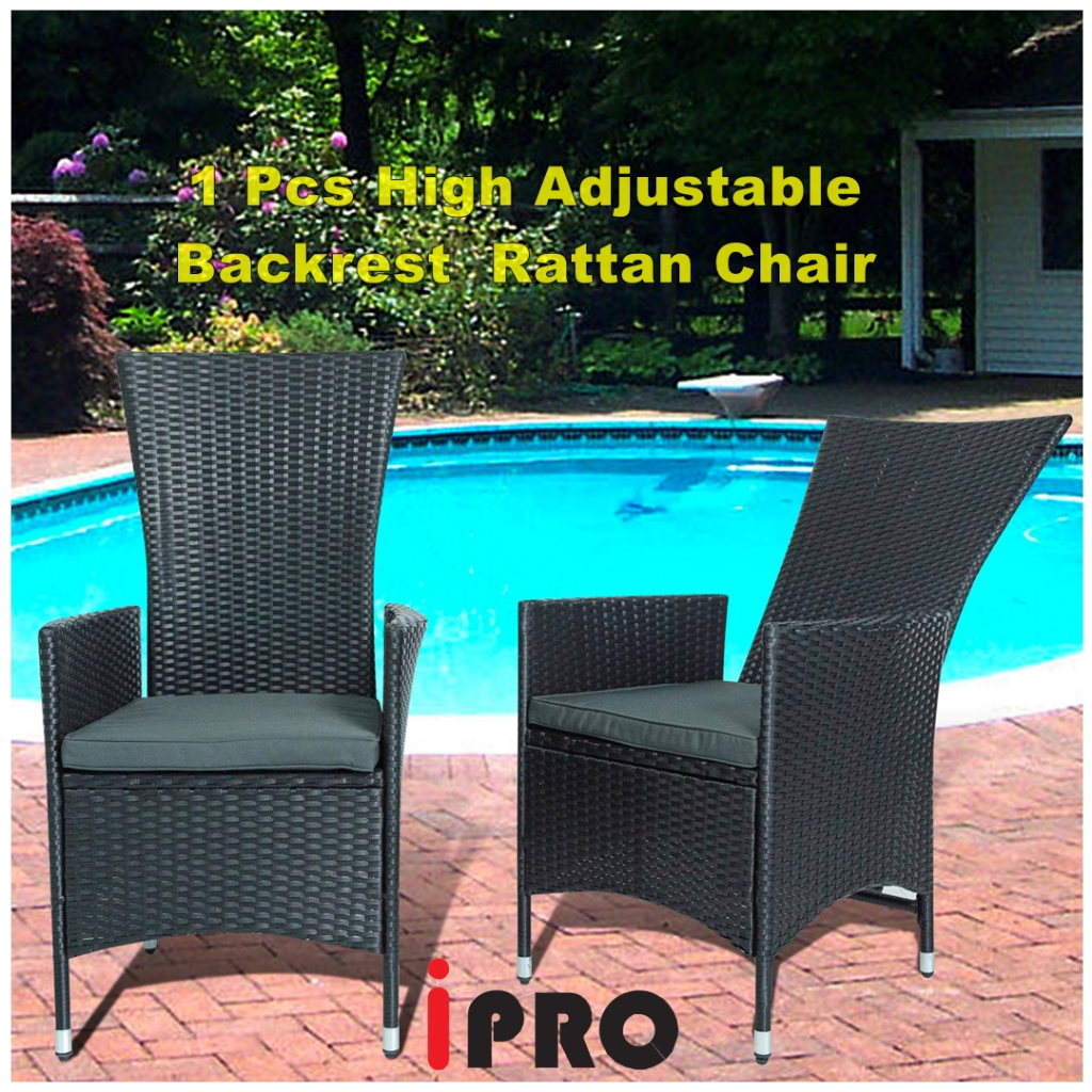 IPRO 1 Piece Rattan chair Balcony Garden chair Outdoor Furniture Kerusi Rotan Kerusi Taman Moden