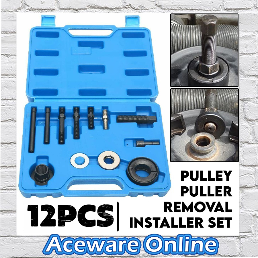 Powerbuilt Power Steering And Alternator Pulley Remove And Install Tool Set Replace Vehicle Steering Pump Car Repair Tools Storage Case 648605