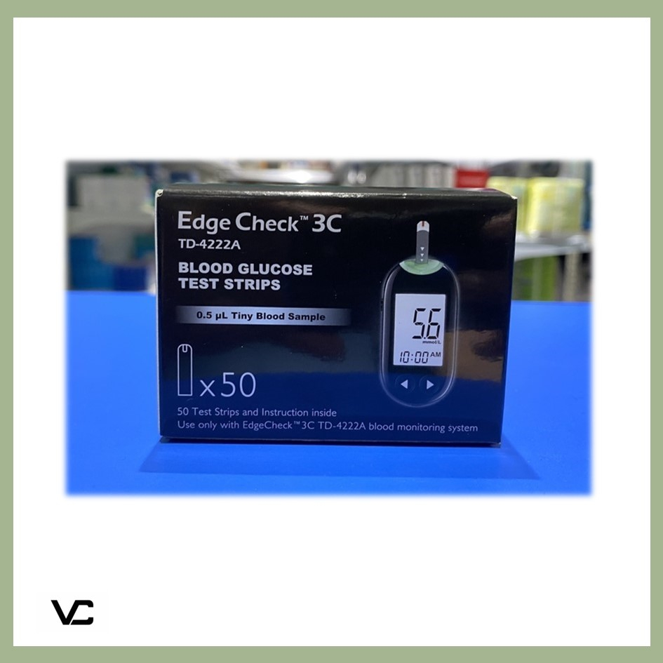 [EXP: 03/2025] EDGECHECK EDGE CHECK 3C (TD-4222A) BLOOD GLUCOSE TEST ...