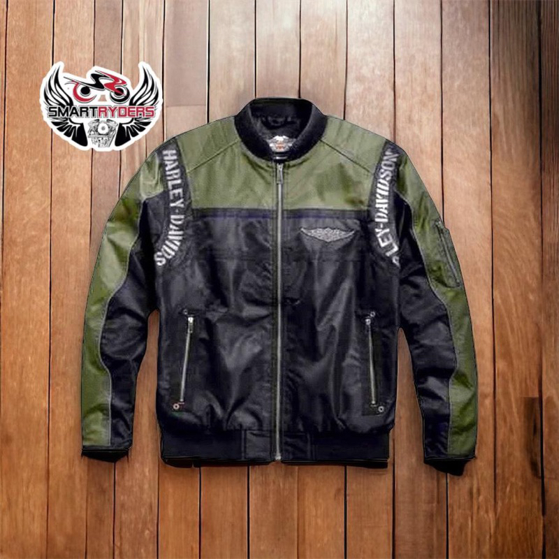 Harley Davidson Men s Warwick Colorblocked Nylon Bomber Jacket 97586 17VM Shopee Malaysia