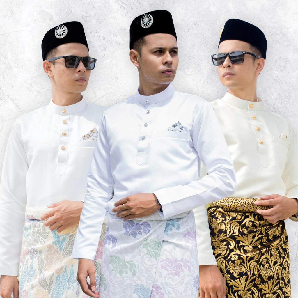 BAJU MELAYU NIKAH SLIM FIT | DUCHESS | White - Off White - Cream ...