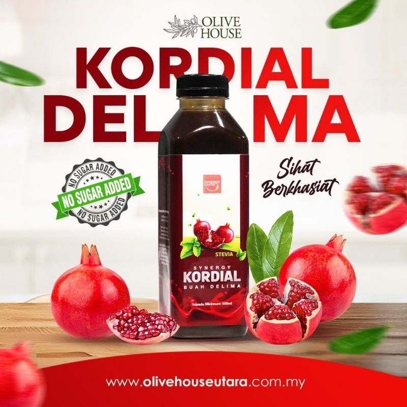 Olive House Kordial Buah Delima Pomegranate Juice 100 Organik 500ml