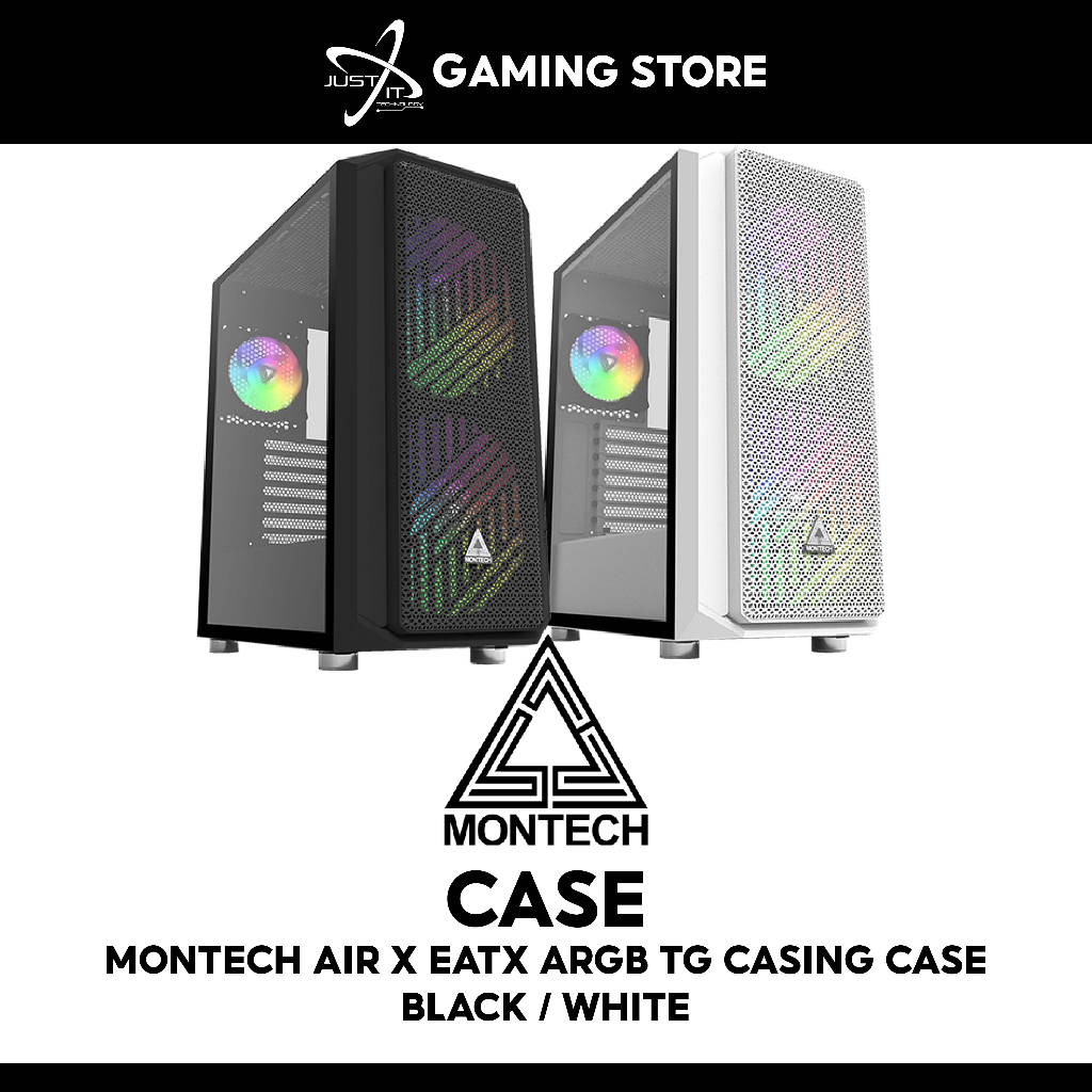 MONTECH AIR X ARGB TG EATX CASING CASE ( BLACK / WHITE ) | Shopee Malaysia