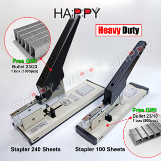 Huapuda 0100 & 0240 Metal Heavy Duty Stapler Large Capacity Paper Binding/Stapling  Stapler Office Manual Stapler/Staple/Nailer