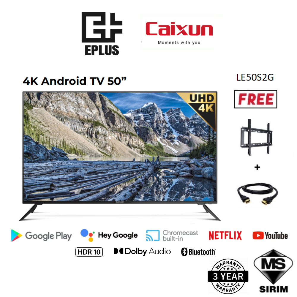 3 Years Warranty Caixun LE-50S2G LE50S2G 50 Inch Smart 4K UHD Android ...