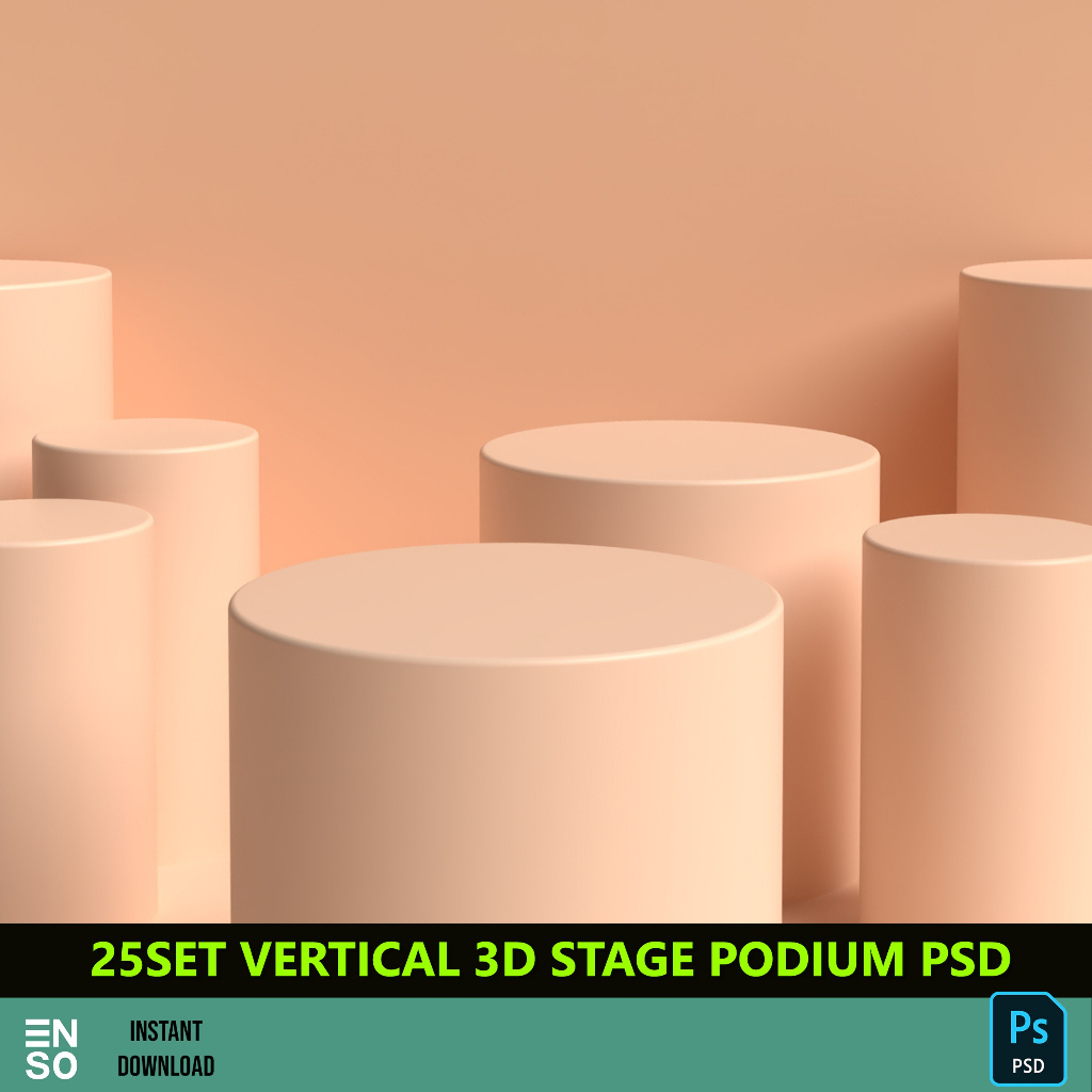 25-Set PSD Vertical 3D Stage Podium Design Template | Editable PSD ...