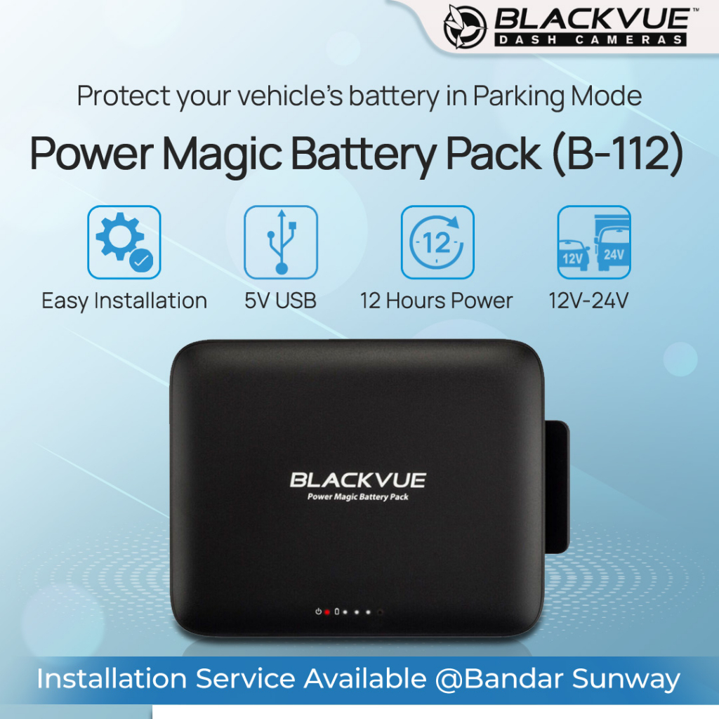 BlackVue Power Magic Battery Pack (B112) External Battery Pack For