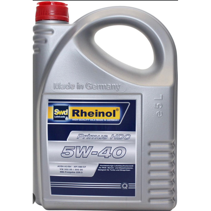 Swd Rheinol Fully Synthetic (5L) Primus HDC SAE 5W-40, Made in Germany ...